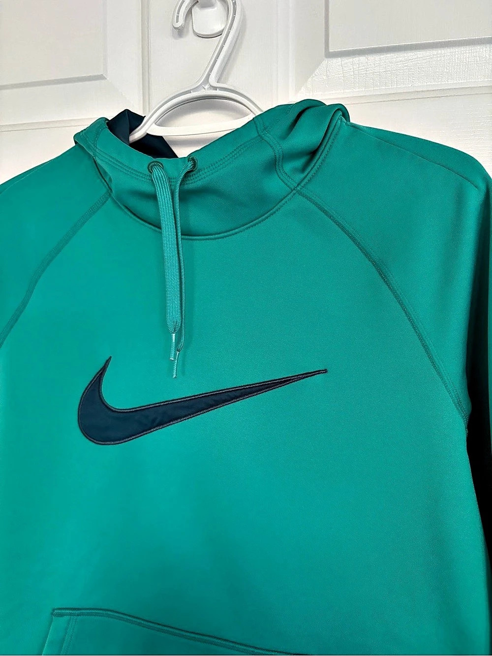 Nike Pro Dri-FIT Fleece Fitness Hoodie Green Medium - Picture 3 of 5